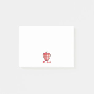 Gingham Apple Teacher Post-it Notes