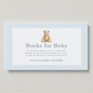 Gingham Bearly Wait Teddy Bear Books For Baby  Enclosure Card