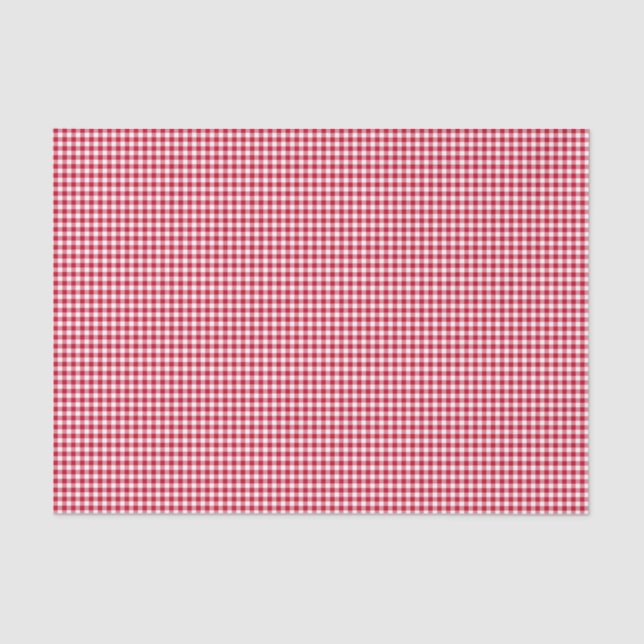 Gingham-Berry-Red-Tissue Wrapping Paper (Front)