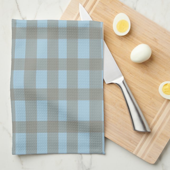 Gingham Blue  Tea Towel (Quarter Fold)