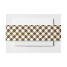 Gingham Brown White 