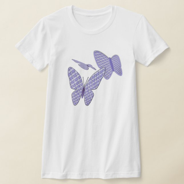 Gingham Butterflies T-Shirt (Laydown)