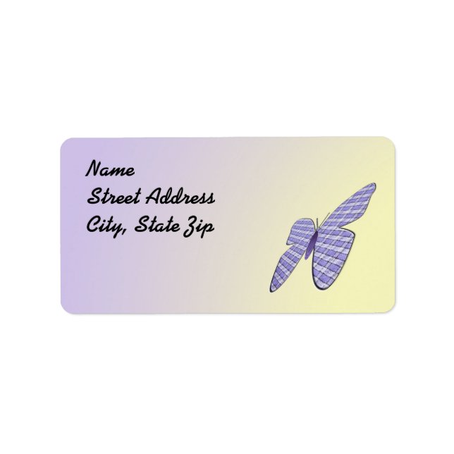 Gingham Butterfly Label (Front)