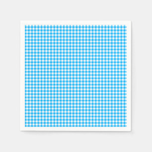 Gingham-Caribbean Blue-Paper Napkins