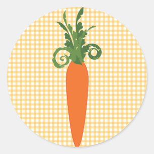 Gingham Carrot Sticker