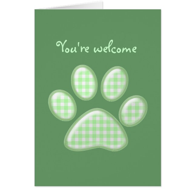 gingham cat paw - green (Front)