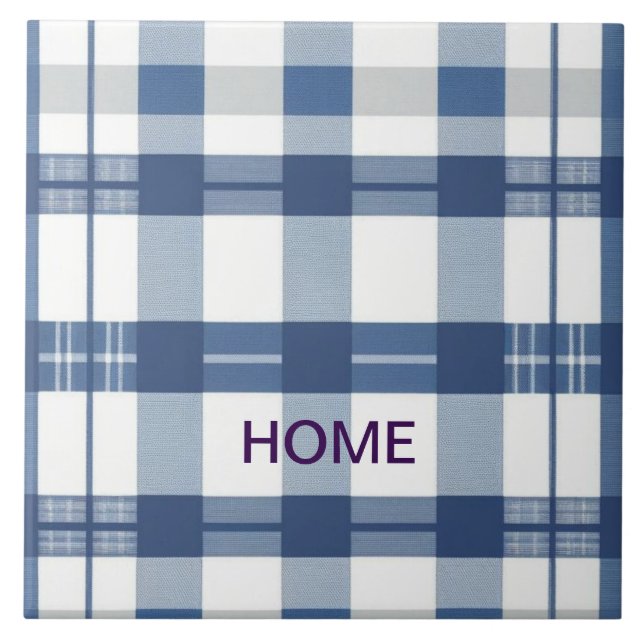 Gingham  ceramic tile (Front)