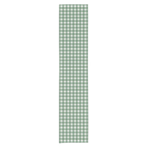 Gingham Charm Green Short Table Runner