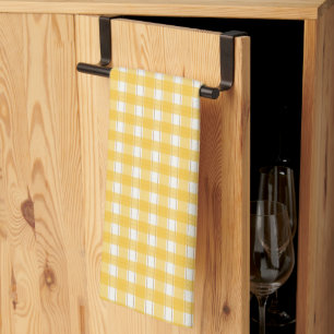 Gingham Charm Yellow Tea Towel