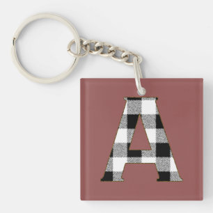 Gingham Check A Key Ring