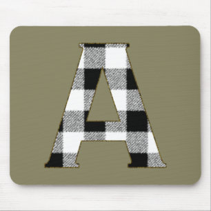 Gingham Check A Mouse Pad