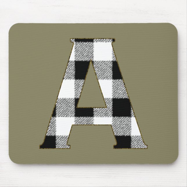 Gingham Check A Mouse Pad (Front)