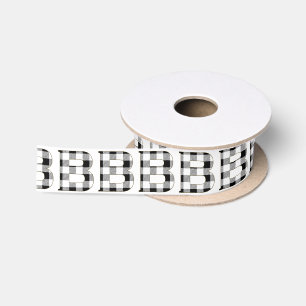 Gingham Check B Satin Ribbon