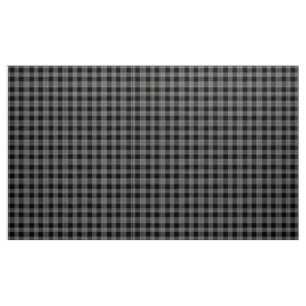 Gingham Check Black and White Fabric