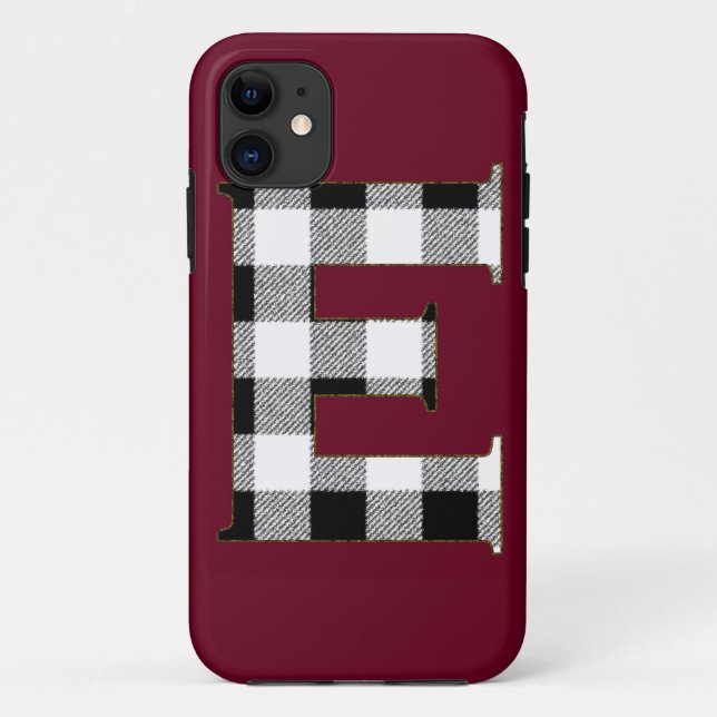 Gingham Check E Case-Mate iPhone Case (Back)