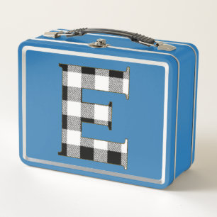 Gingham Check E Metal Lunch Box