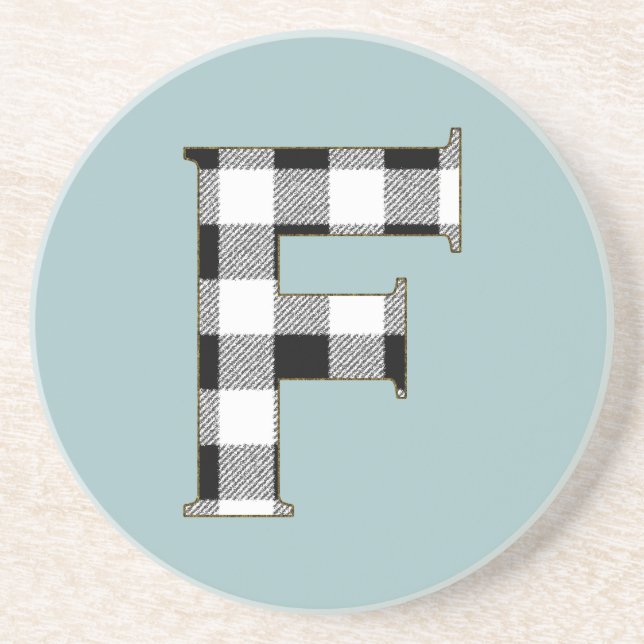 Gingham Check F Coaster (Front)