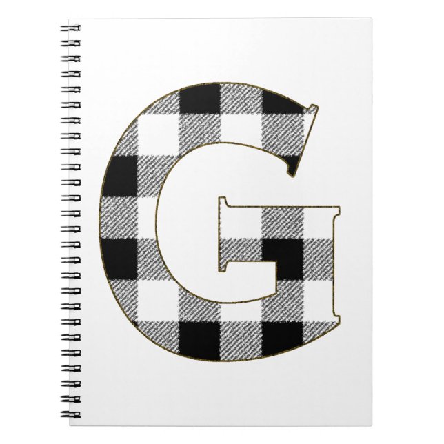 Gingham Check G Notebook (Front)