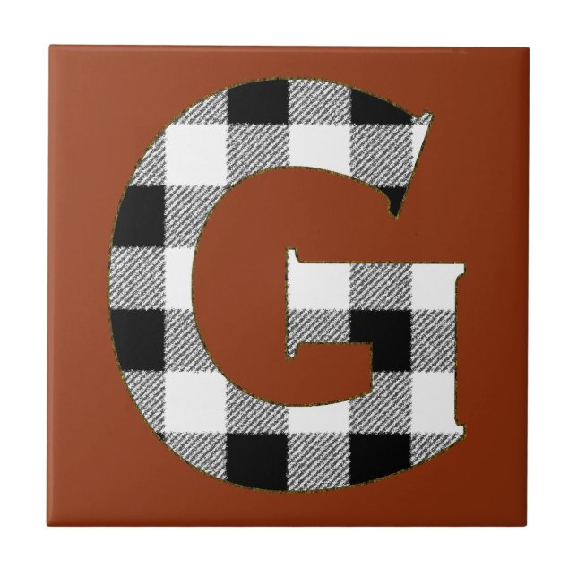 Gingham Check G Tile (Front)