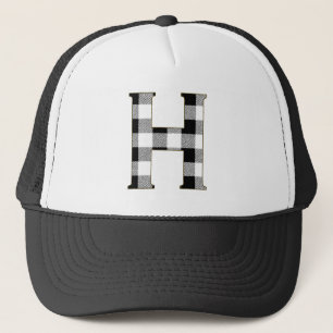 Gingham Check H Trucker Hat