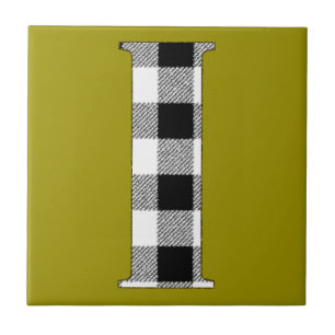 Gingham Check I Ceramic Tile