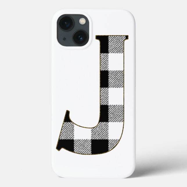 Gingham Check J Case-Mate iPhone Case (Back)