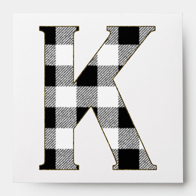 Gingham Check K Envelopes (Front)
