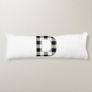 Gingham Check Letter D Body Cushion