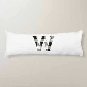Gingham Check Letter W Body Cushion