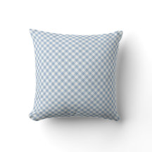 Gingham Check Light Blue White country