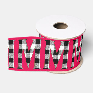 Gingham Check M Grosgrain Ribbon