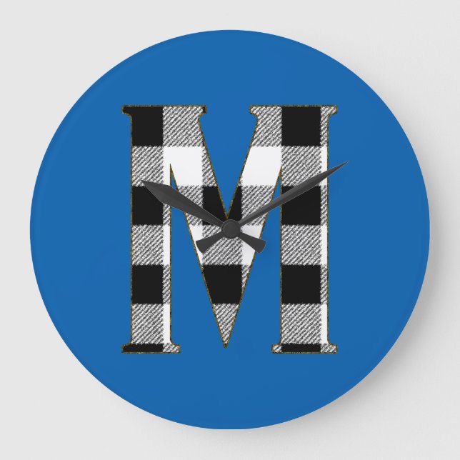 Gingham Check M Large Clock (Front)