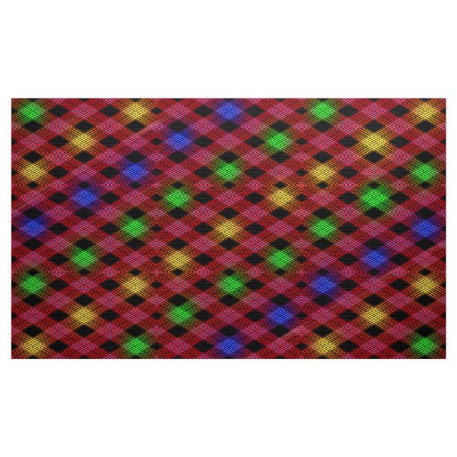 Gingham Check Multicolored Pattern Fabric (Yard)