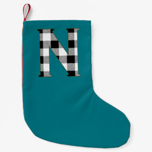 Gingham Check N Small Christmas Stocking