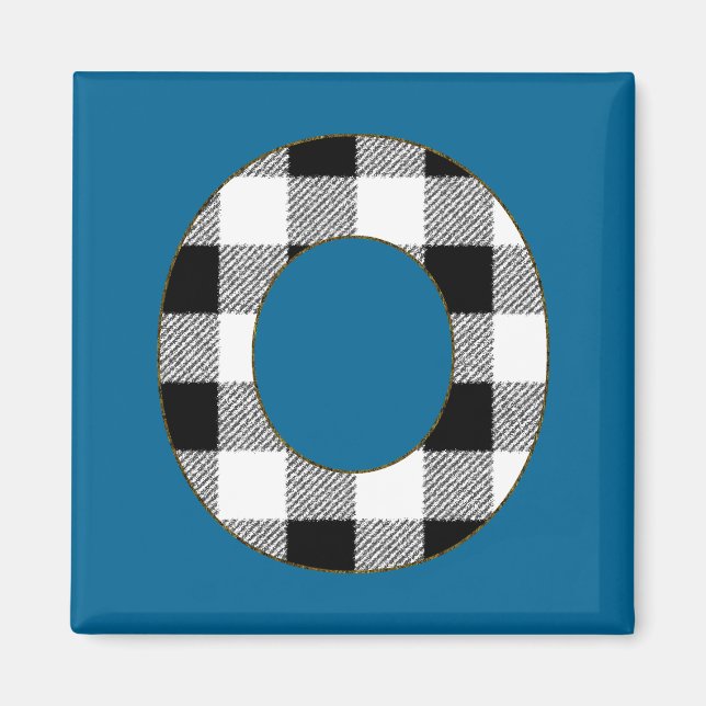 Gingham Check O Magnet (Front)