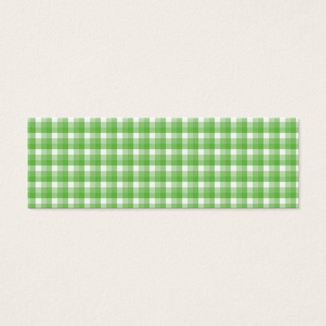 Gingham check pattern. Green and White. (Front)