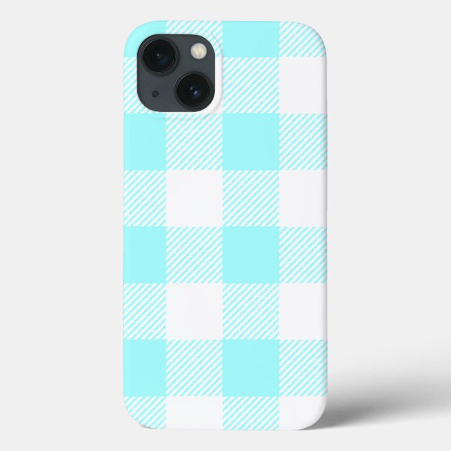 Gingham Check Pattern (light blue) Case-Mate iPhone Case (Back)