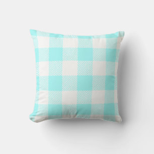 Gingham Check Pattern (light blue) Cushion