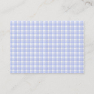 Gingham check pattern. Light Blue & White. Business Card