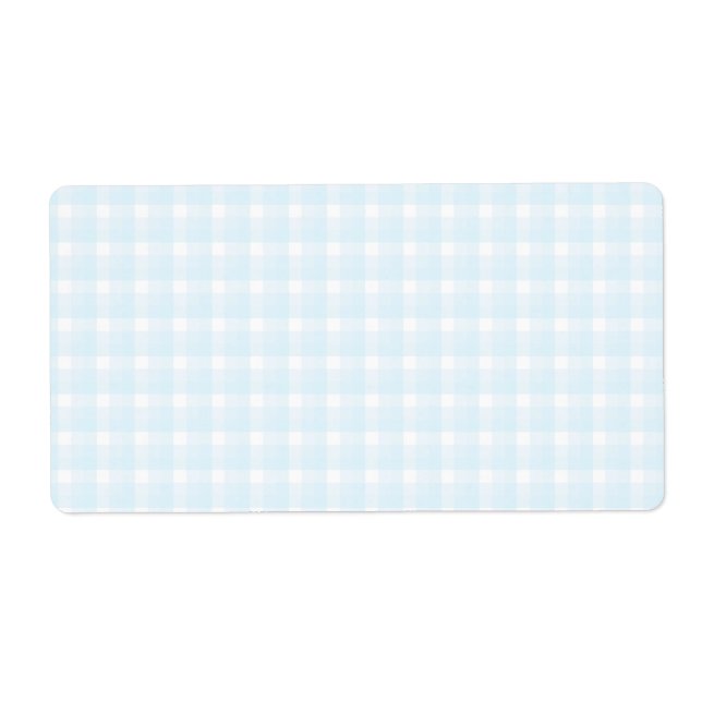 Gingham check pattern. Pale Blue and White. (Front)