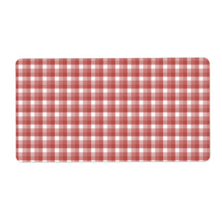 Gingham check pattern. Red and White.
