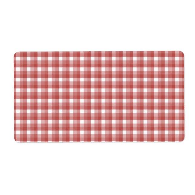 Gingham check pattern. Red and White. (Front)