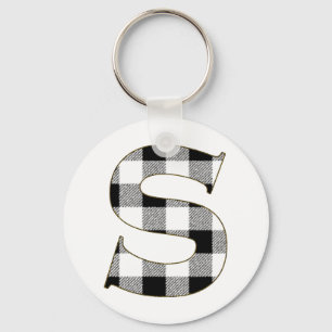 Gingham Check S Key Ring