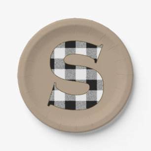 Gingham Check S Paper Plate