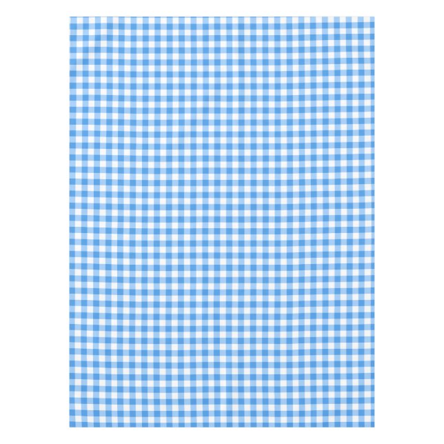 Gingham Check Tablecloth | Blue And White Checks (Front)