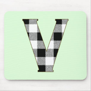 Gingham Check V Mouse Pad