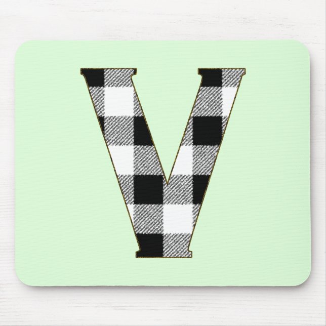 Gingham Check V Mouse Pad (Front)
