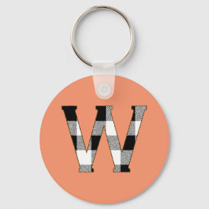 Gingham Check W Key Ring