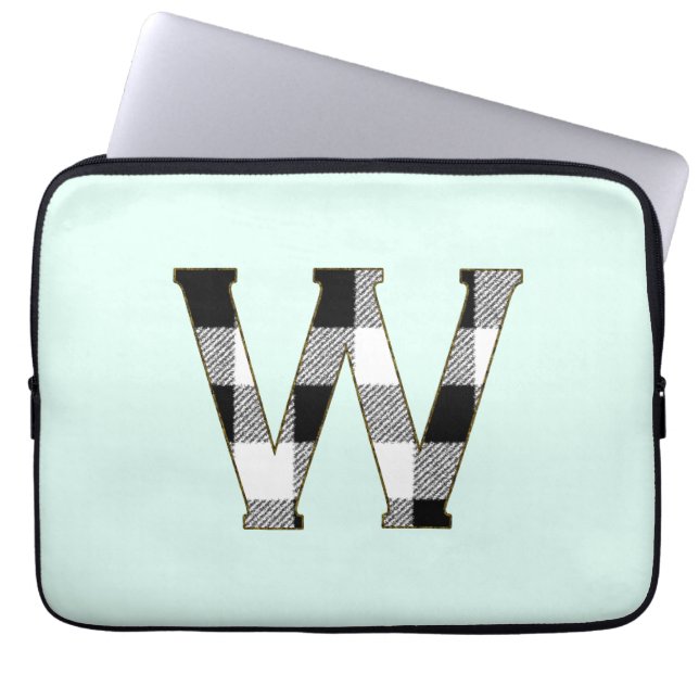 Gingham Check W Laptop Sleeve (Front)