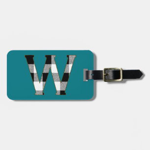 Gingham Check W Luggage Tag